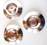 1970's  Toyota  Celica Corolla OEM Hubcaps  Chrome Used Lot Of 3 Made In Japan