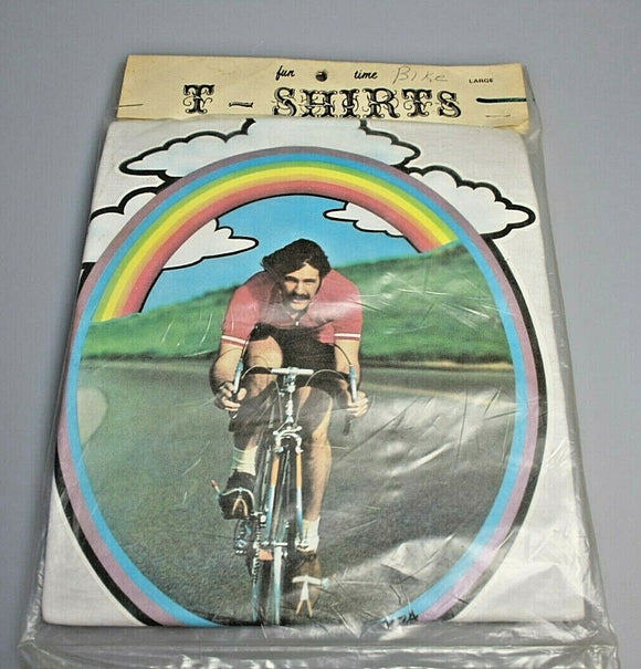 1970 RETRO GRAPHIC T-SHIRT BICYCLE BIKE RACER RIDER RACE