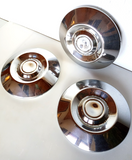 1970's  Toyota  Celica Corolla OEM Hubcaps  Chrome Used Lot Of 3 Made In Japan