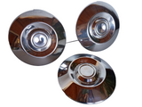 1970's  Toyota  Celica Corolla OEM Hubcaps  Chrome Used Lot Of 3 Made In Japan