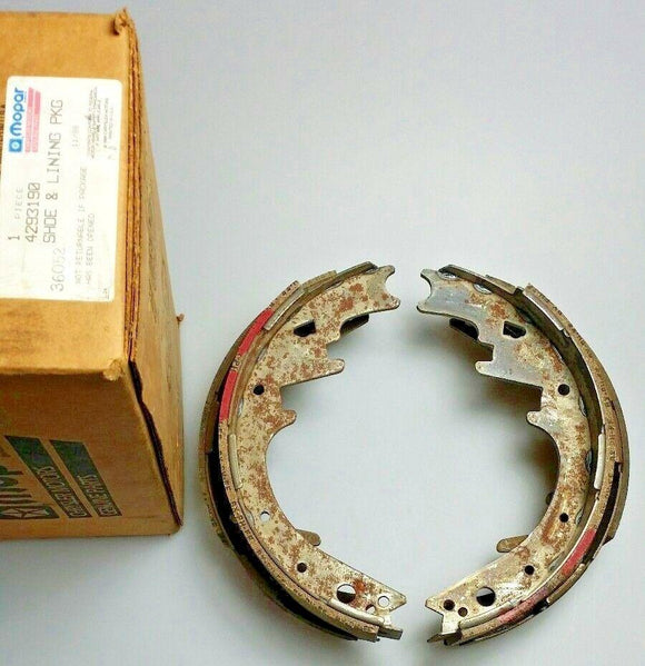 NOS Mopar Ramcharger  Brake Shoes #4293190 Discontinued Part Hard To Find