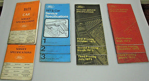 1971 FORD DEALER SERVICE SPECIFICATIONS MANUALS HARD TO FIND DEALER ISSUE ONLY!!