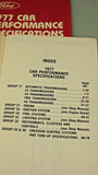 1977 FORD DEALER CAR SERVICE SPECSIFICATION & PERFORMANCE MANUALS