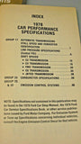 1978 FORD DEALER CAR SERVICE SPECSIFICATION & PERFORMANCE MANUALS